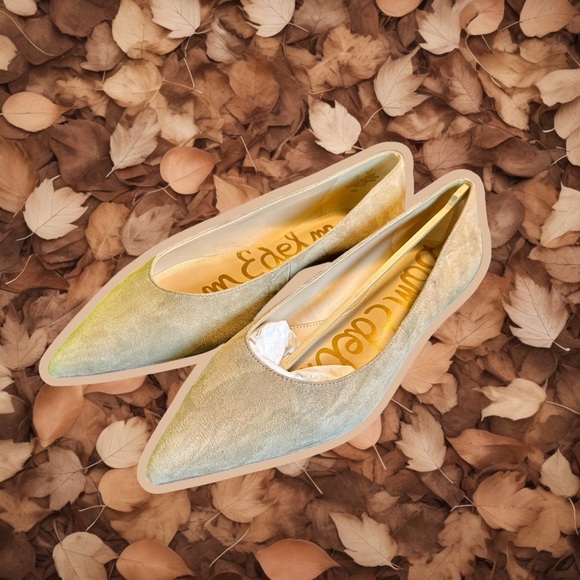 NWT Sam Edelman ‘Sally’ Pointed Toe Flats in “Oatmeal” Suede Leather Size 11 - Picture 8 of 16